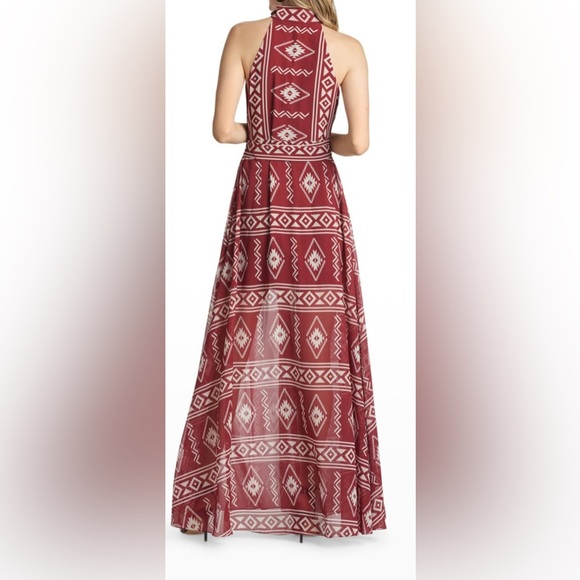 NWT- Sachin & Babi Selena Geo Chiffon Gown- Size 10 - Picture 3 of 5